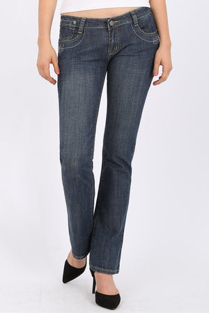 MISS PINKI Renata straight leg Jeans in blue