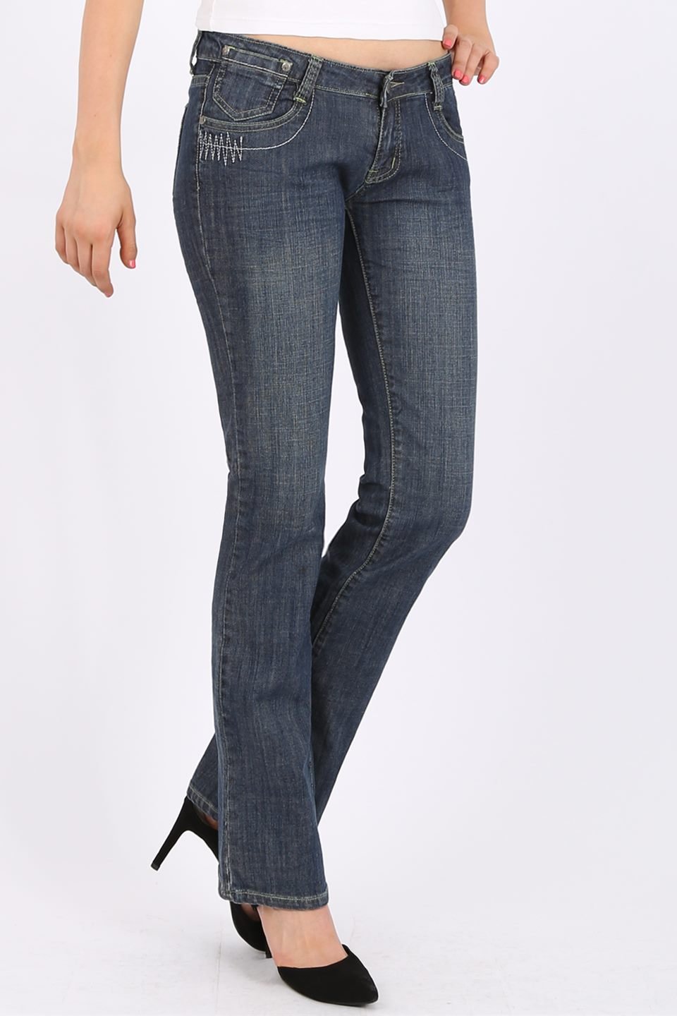 MISS PINKI Renata straight leg Jeans in blue