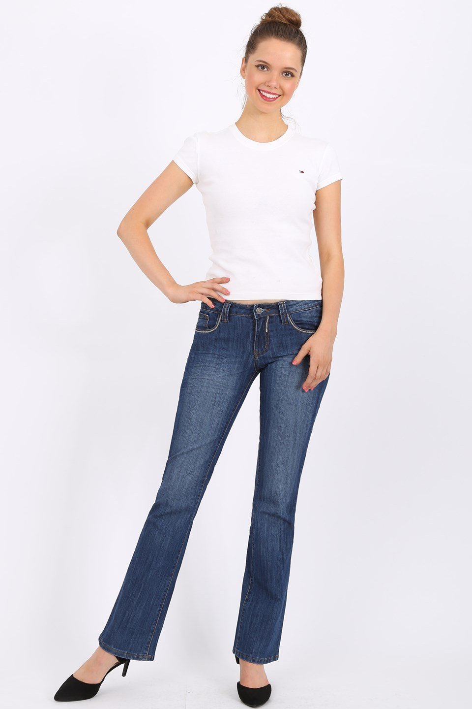 MISS PINKI Holly bootcut Jeans in blue