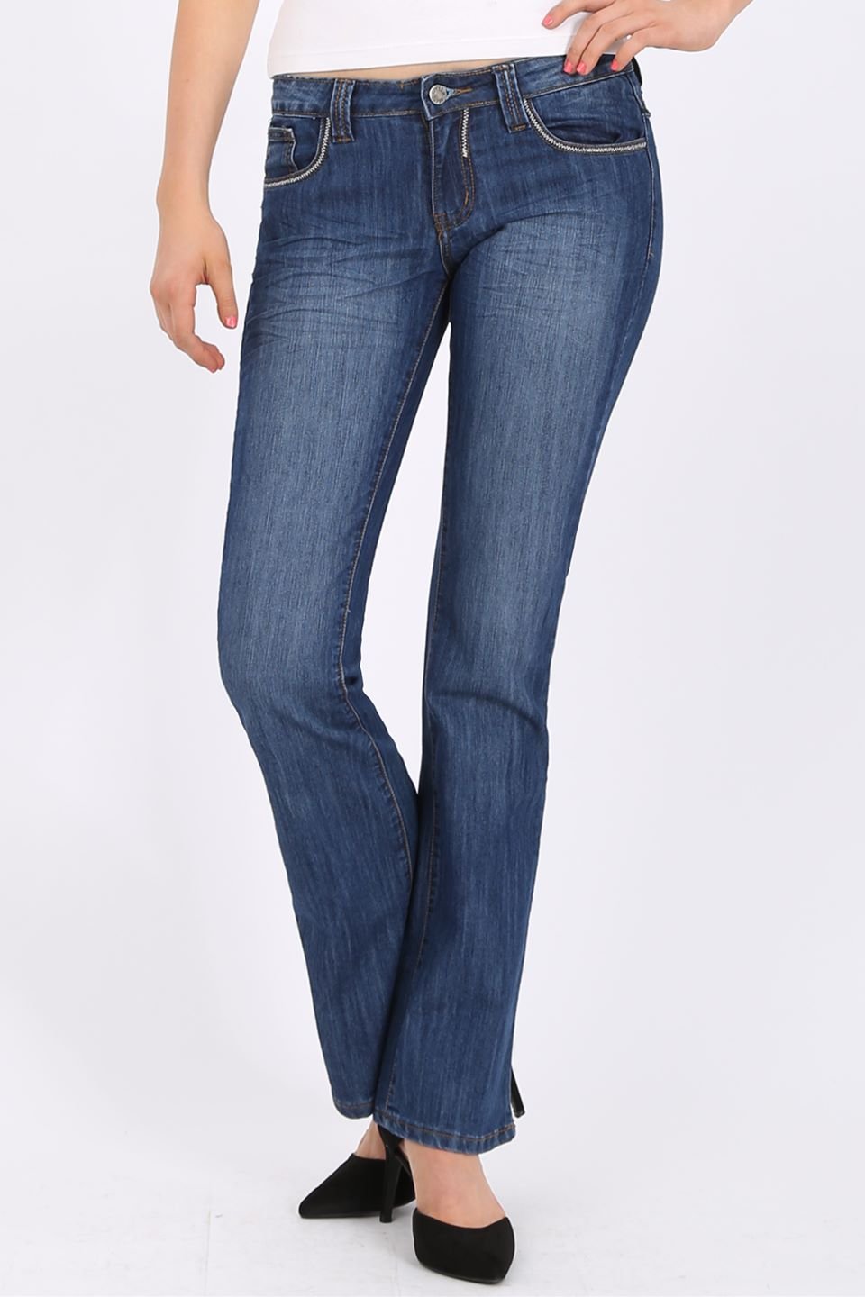 MISS PINKI Holly bootcut Jeans in blue