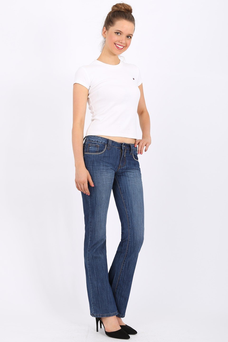 MISS PINKI Holly bootcut Jeans in blue