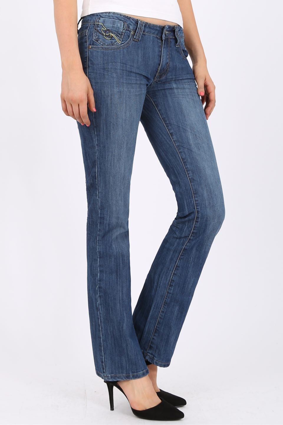 MISS PINKI Alexia straight leg Jeans in blue