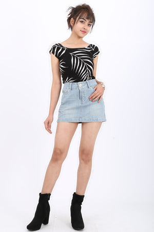 MISS PINKI Hailey denim mini skirt light blue