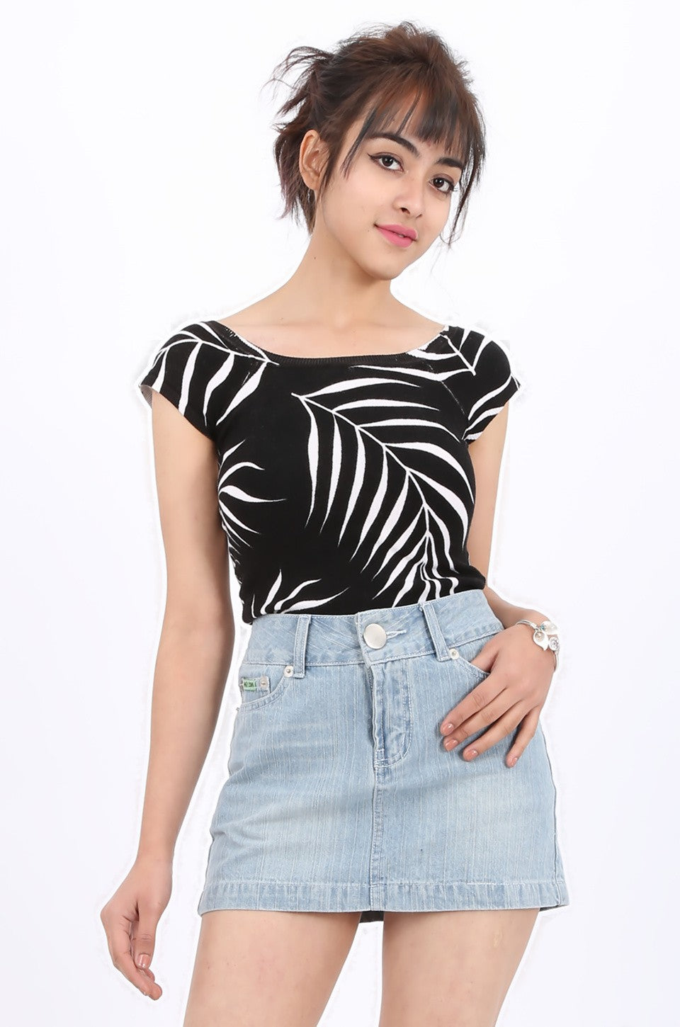 Serenity bamboo print top