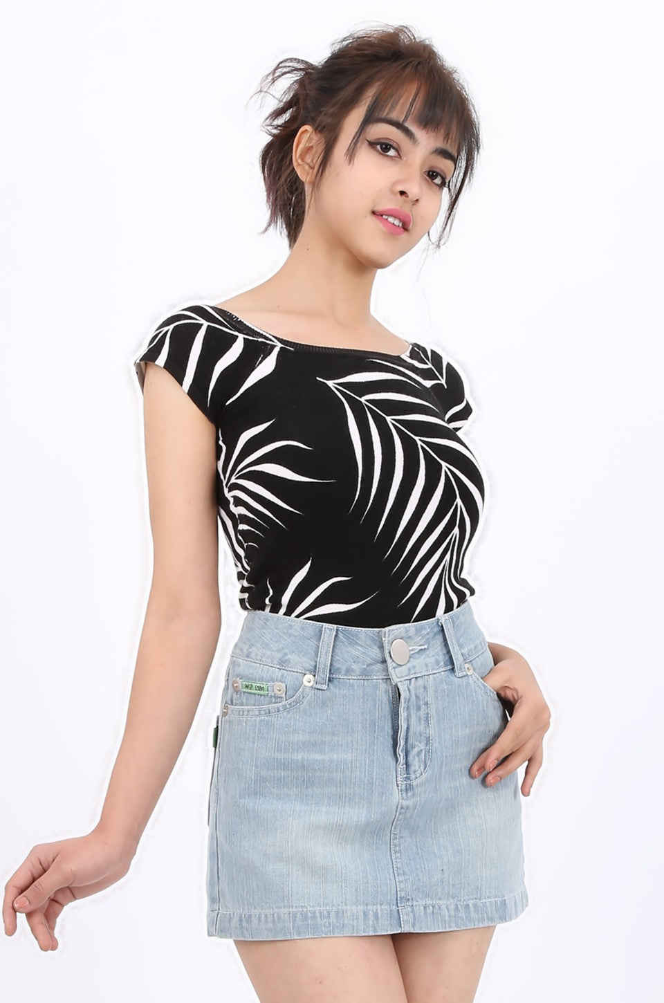 Serenity bamboo print top