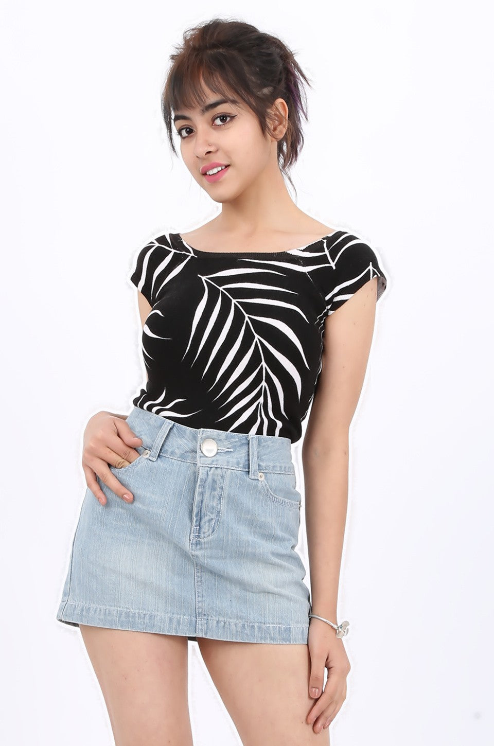 Serenity bamboo print top