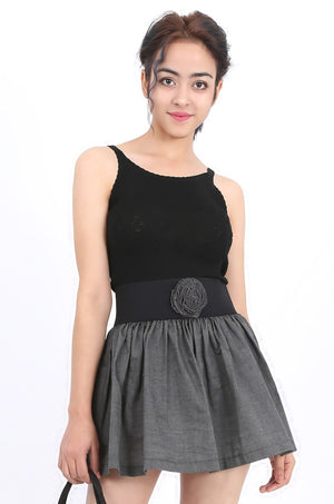 MISS PINKI Valentina knitwear top - black - knitwear cami - Petite