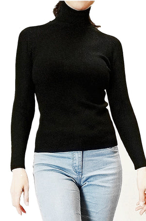 MISS PINKI Christina Roll Neck Jumper turtle neck knitwear - Black - S/M
